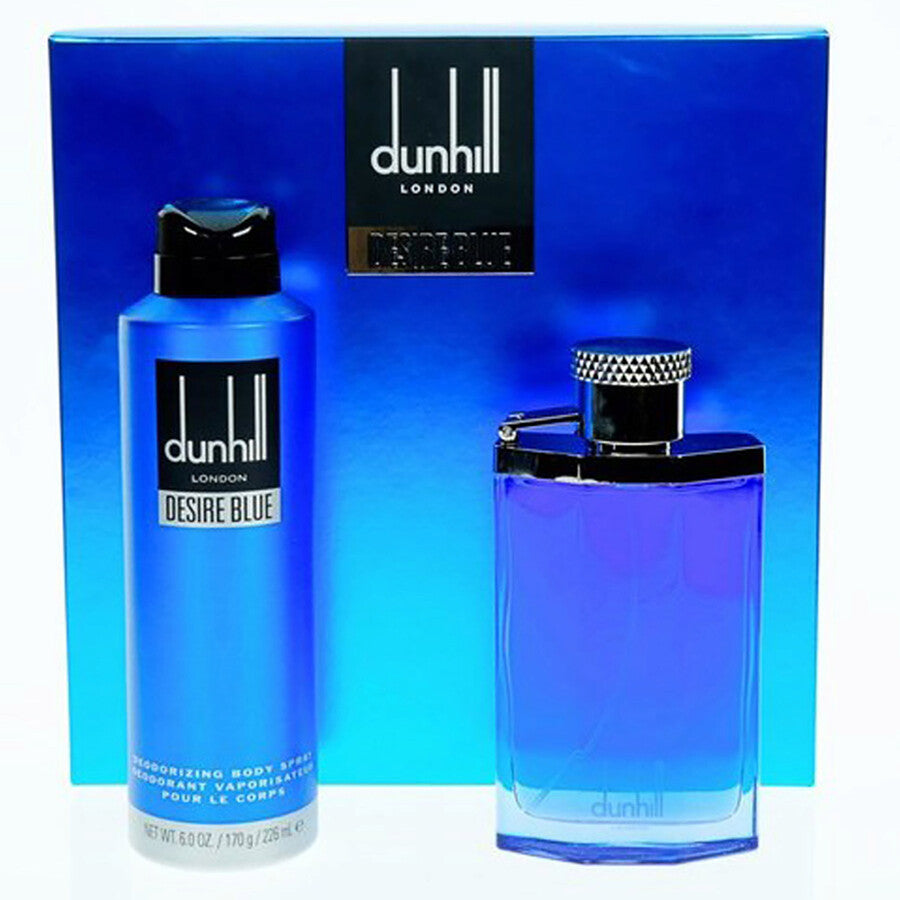 DUNHILL DESIRE BLUE (M) 2PC SET(3.4oz EDT sp, 6.0oz Deo Body Spray)