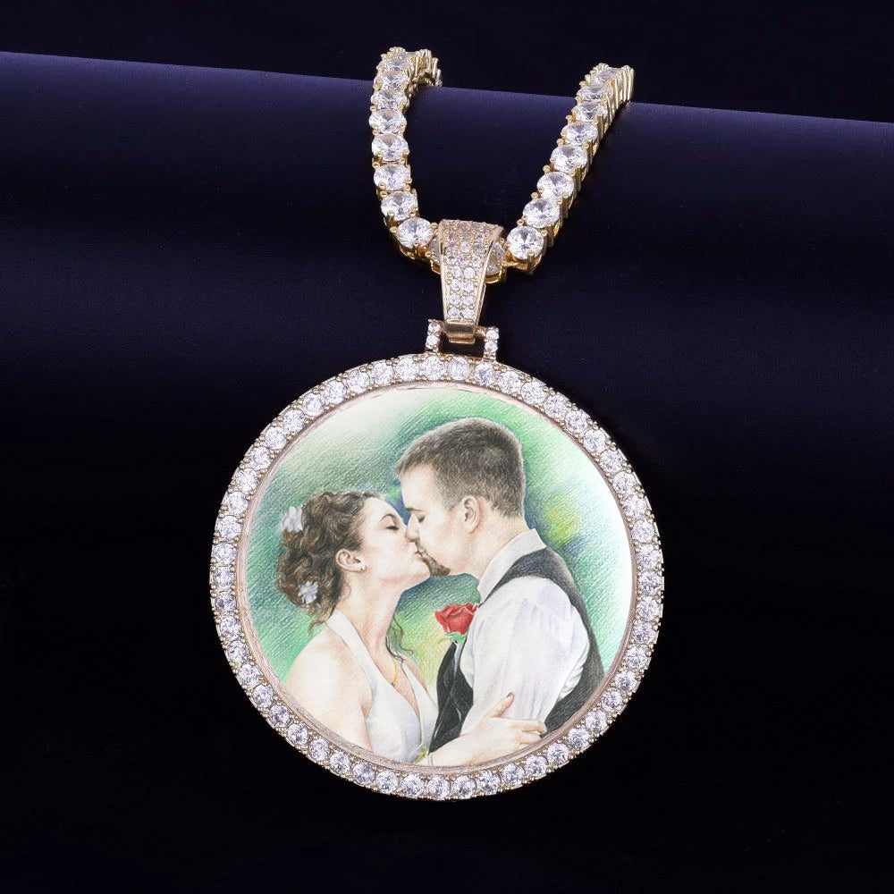 Personalized Photo Medallions Necklace Christmas Gifts For Boyfriend