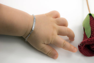 Personalized Baby Name Bar ID Bracelet-Bracelets For Babies