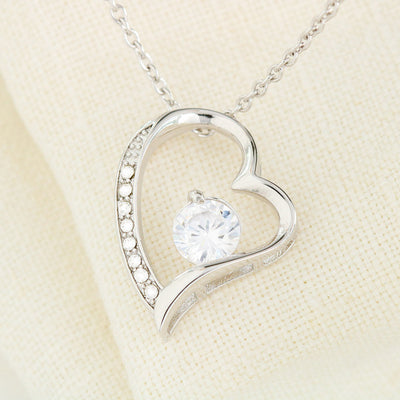 Beautiful Gifts For Valentine's Day Heart Pendant Necklace With Cubic Zirconia Stone