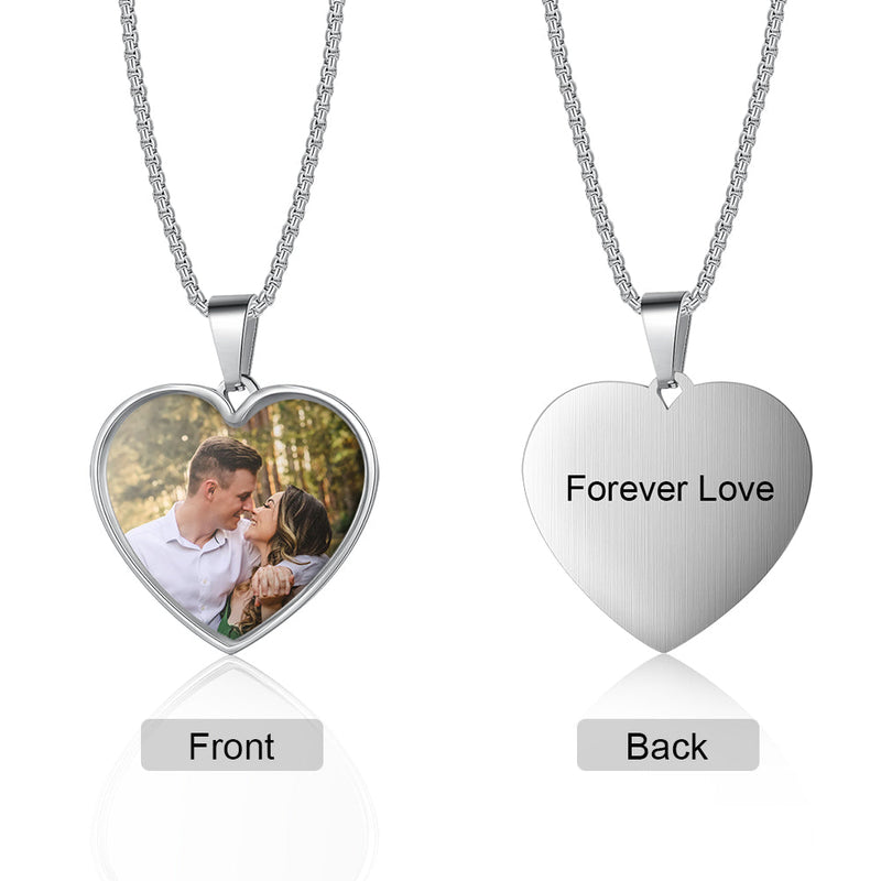 Personalized Custom Photo Heart Necklace