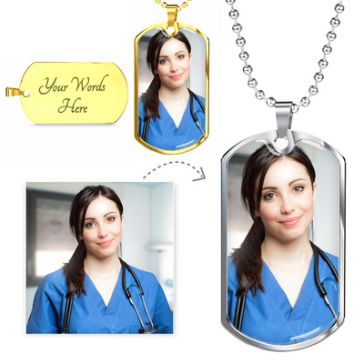 Personalized Dog Tag Necklace- Engraved Necklace With Photo