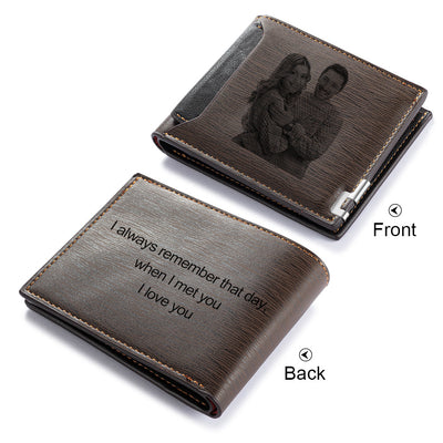 Personalized Mens  Wallet- Custom Leather Wallet Gift For Men