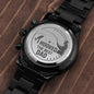 Engraved Chronograph Watch "I Hooked the Best Dad" Christmas Gift For Dad