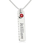 Birth Stone Name Necklace With Mother's Day Gift Wish Card