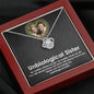 Love Knot Necklace & Unbiological Sister Gift Card- Best Unbiological Sister Necklace