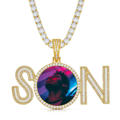 Custom Photo 'SON' Pendant- Memorial Necklace- Love Necklace For Son