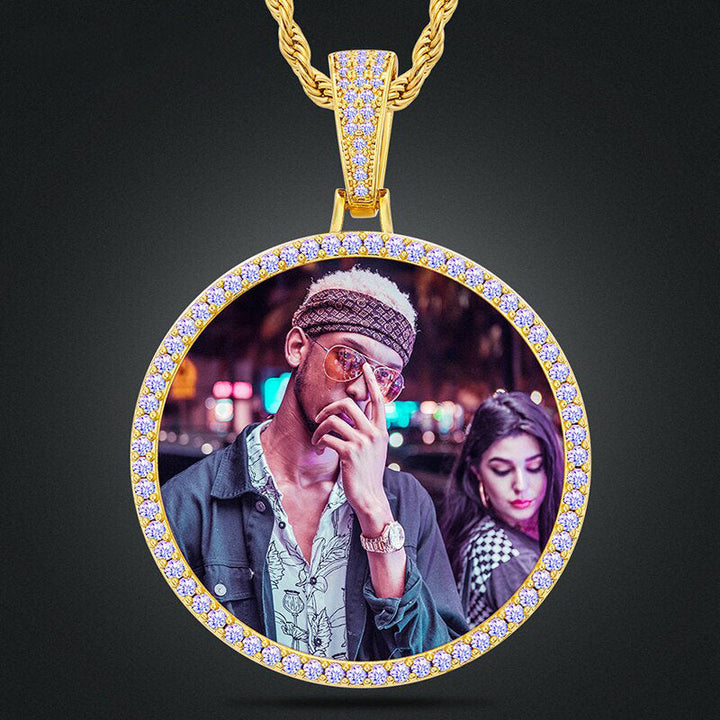 Iced Out Personalized Picture Necklace For Hip Hop Lover