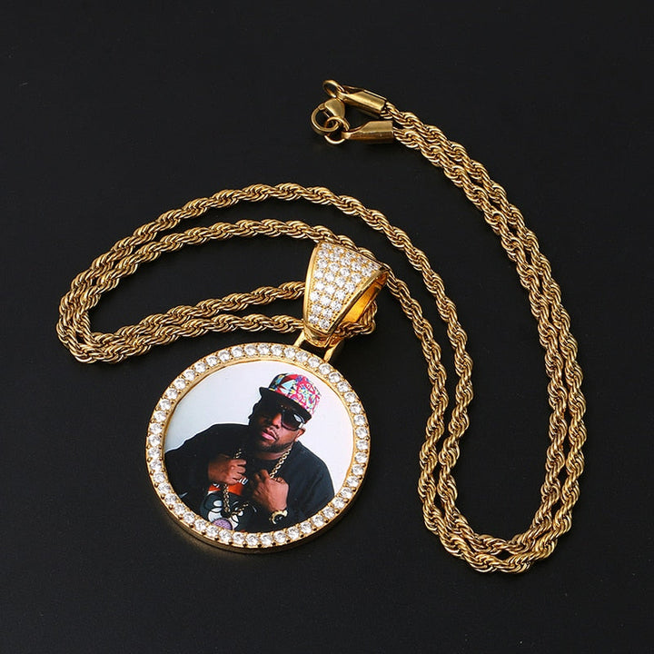 Personalized 925 Sterling Silver Picture Necklace For Men