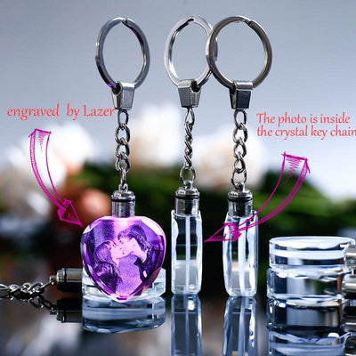 Personalized Crystal Keychain With Photos- Adorable Colorful Keychain Gifts