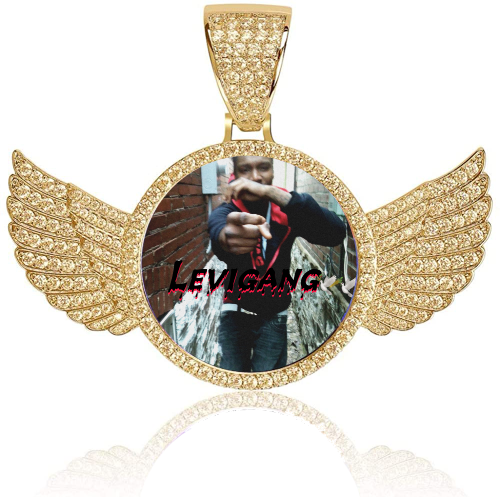 Personalized Photo Necklace With Two Angel Wings- Christmas Gifts For Teens