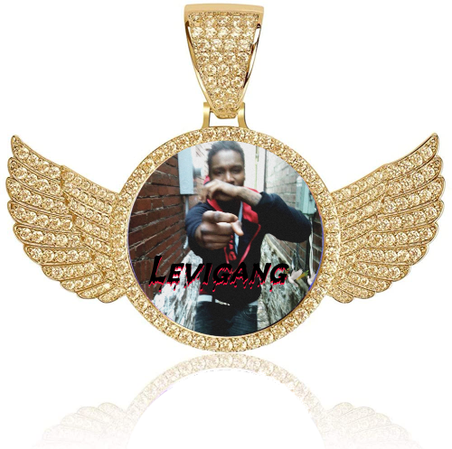 Personalized Photo Necklace With Two Angel Wings- Christmas Gifts For Teens