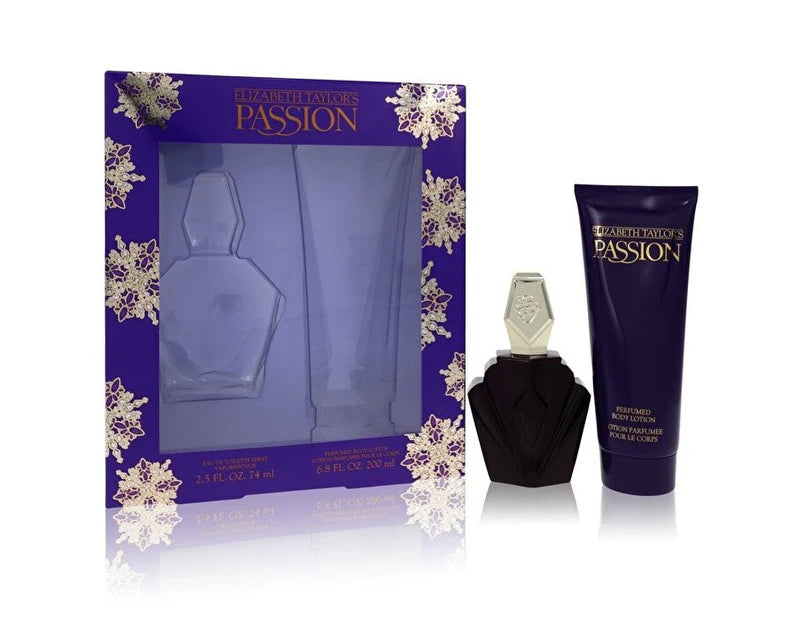 Elizabeth Taylor PASSION (W)(W/B) 2PC SET (2.5oz EDT sp, 6.8oz perfumed body lotion)
