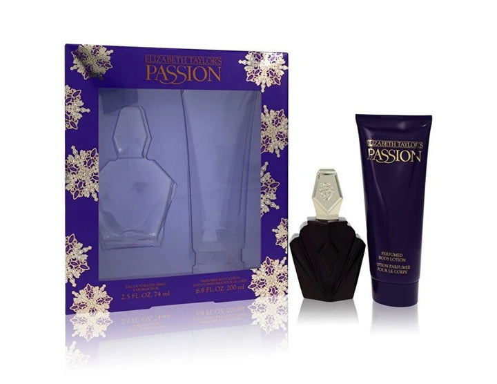 Elizabeth Taylor PASSION (W)(W/B) 2PC SET (2.5oz EDT sp, 6.8oz perfumed body lotion)