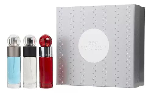 Perry Ellis 360 TRIO (M) 3PC SET (3x1.0) 1.0oz EDT sp, 1.0oz EDT sp (Red), 1.0oz sp
