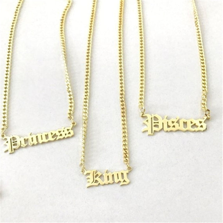 Custom Curb Chain Name Necklace