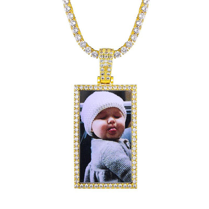 Custom Made Square Picture Necklaces