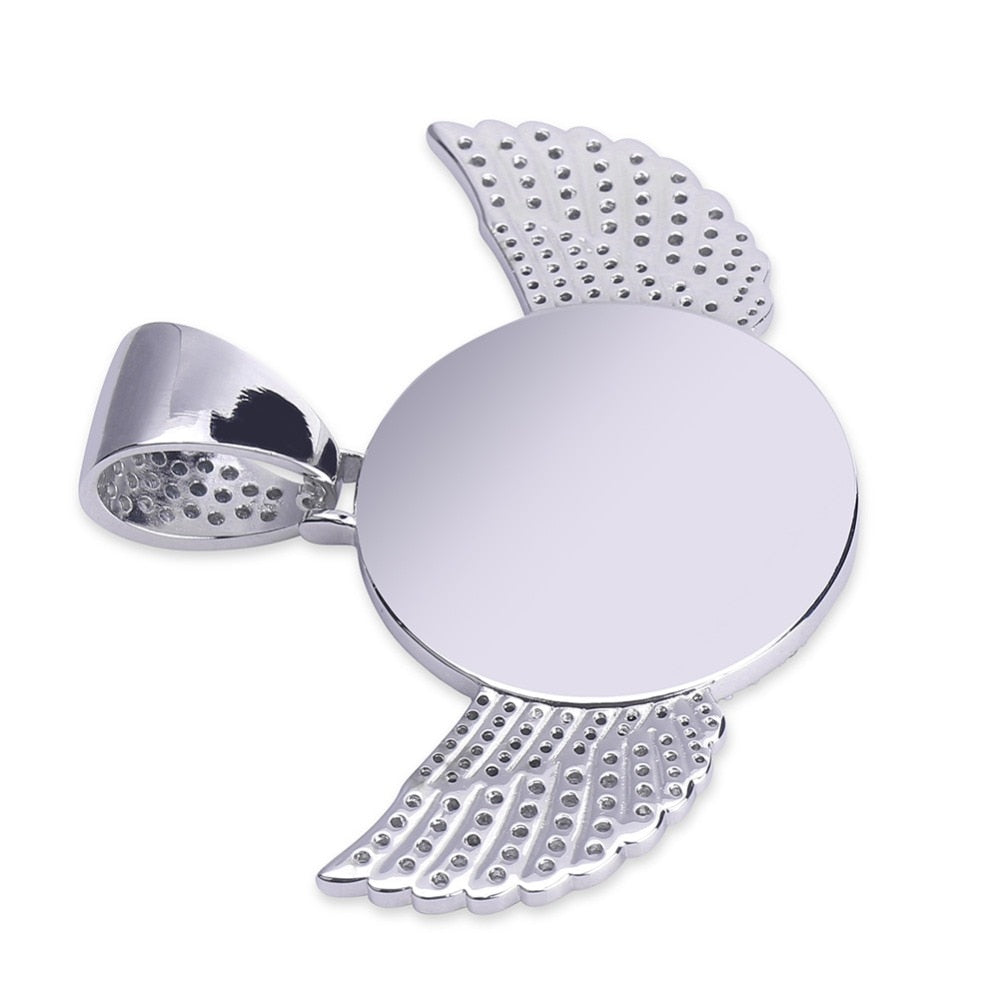 Custom Angel Wing Necklace-Best Gifts For Men- Necklace With Picture Inside