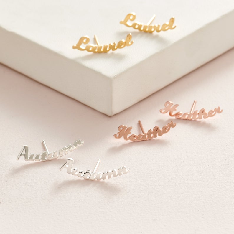 Personalized Name Earring- Gifts For Her