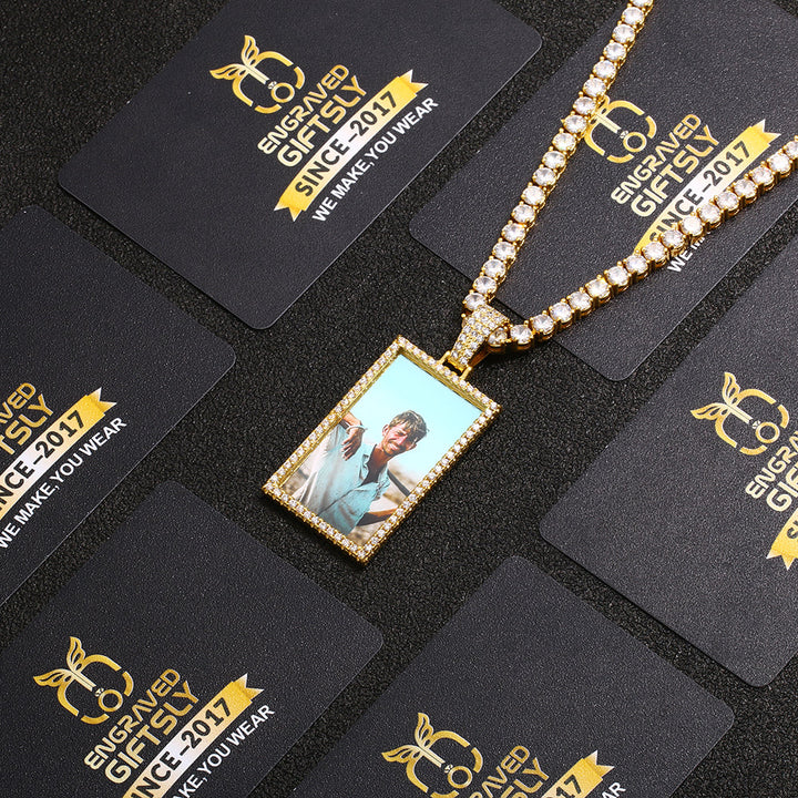 Personalized Photo Medallions Necklace For Men