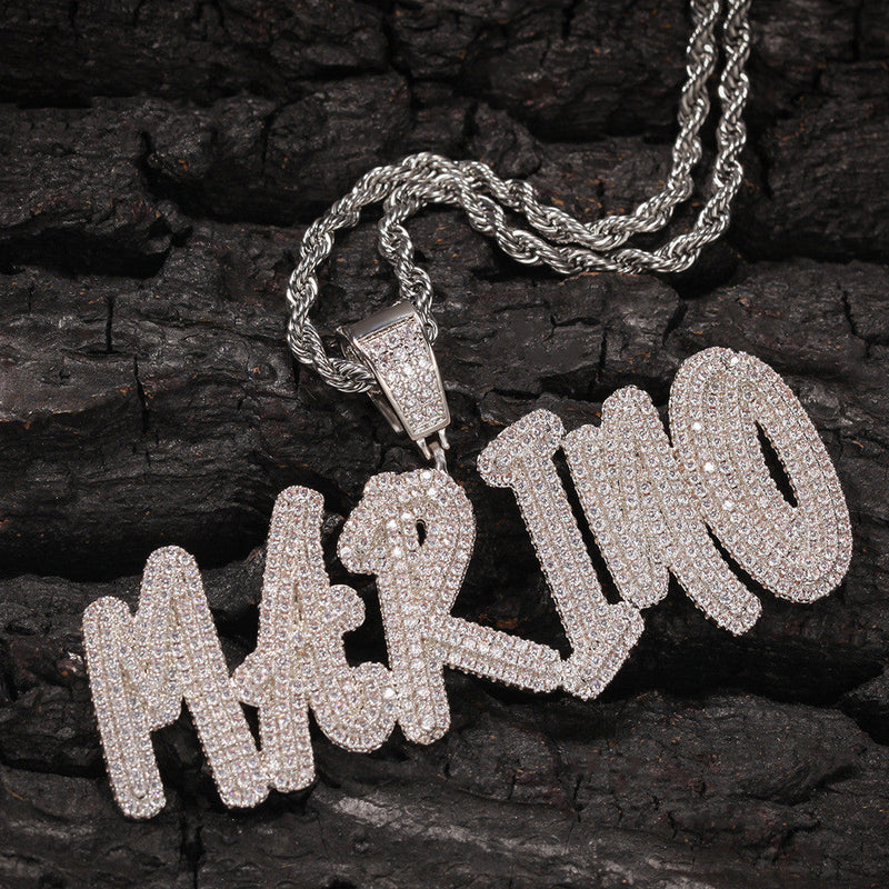 Iced Out Pendant-Personalized Name Necklace For Hip-Hop Lover