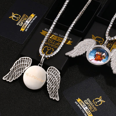 Personalized Angel Wing Necklace- Best Anniversary Gifts For Wife