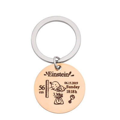 Personalized Keychain With Date, Photo, Engrave Text- Christmas Gifts For Boyfriend