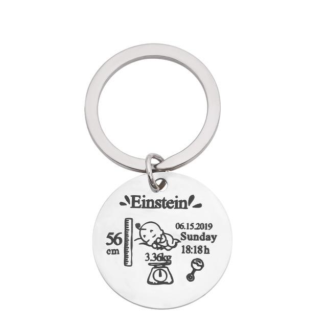 Personalized Keychain With Date, Photo, Engrave Text- Christmas Gifts For Women