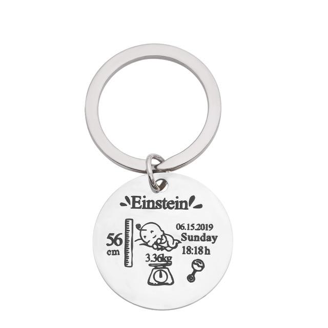 Personalized Keychain With Date, Photo, Engrave Text- Christmas Gifts For Boyfriend