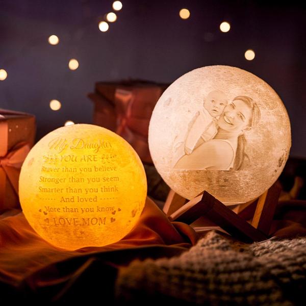 3D Custom Photo Engraving Moon Light The Best Christmas Gifts For Mom