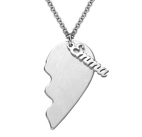 Personalized Couple Heart Necklace- Gifts For Couple- Necklace For Couple