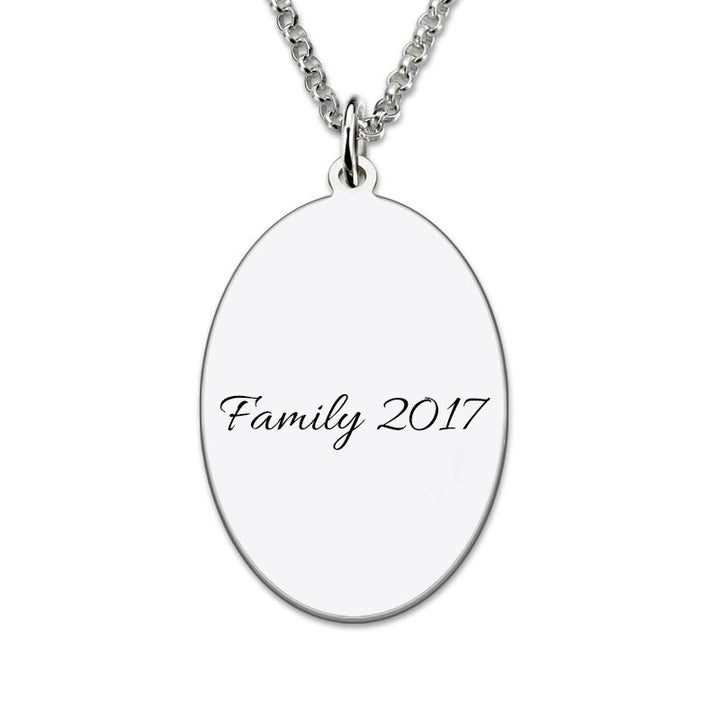 Oval Shape Custom Photo Engraving Necklace- Best Photo Gifts For Christmas