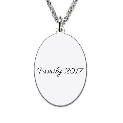 Oval Shape Custom Photo Engraving Necklace- Best Photo Gifts For Christmas