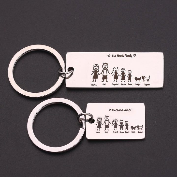 Personalized Keychain With Date, Photo, Engrave Text- Christmas Gifts For Boyfriend