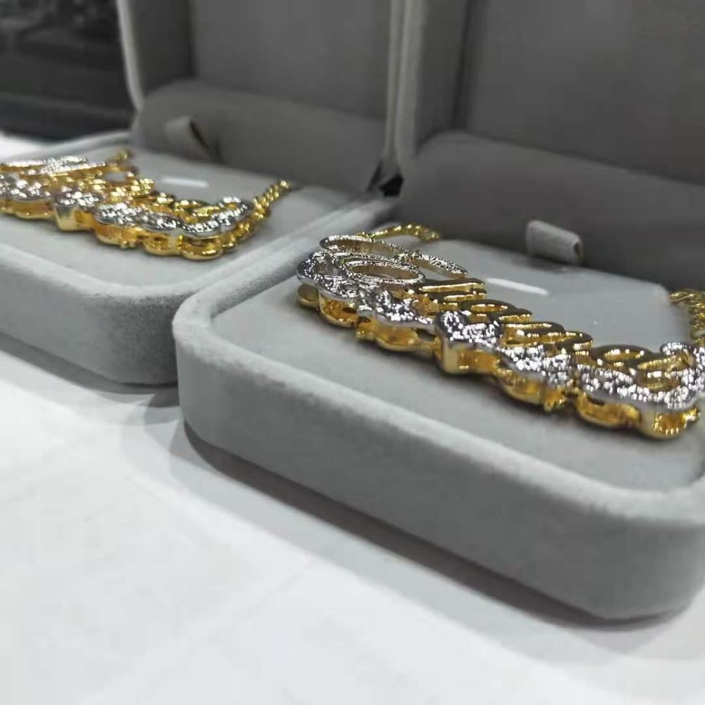 3D Double Plated Name Necklace-Custom Name Necklace-Double Plated Name Necklace