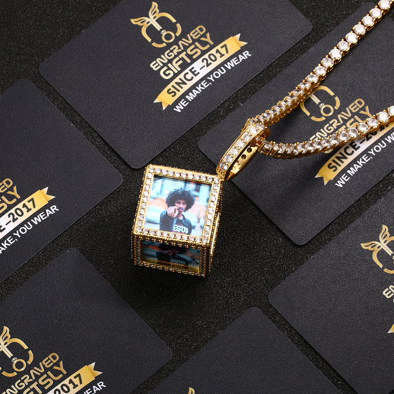 14K Gold Plating Custom Pendant Photo Medallion Necklace For Men And Women