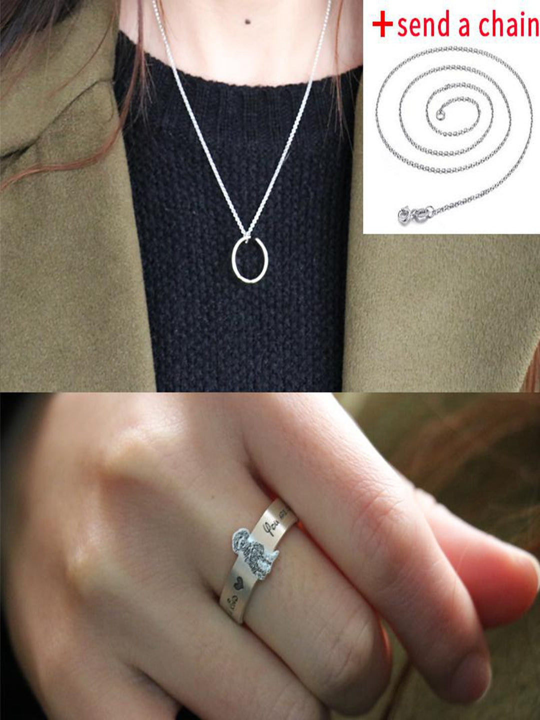 Personalized Pet Ring - Cat Memorial Jewelry Personalized Pet Ring