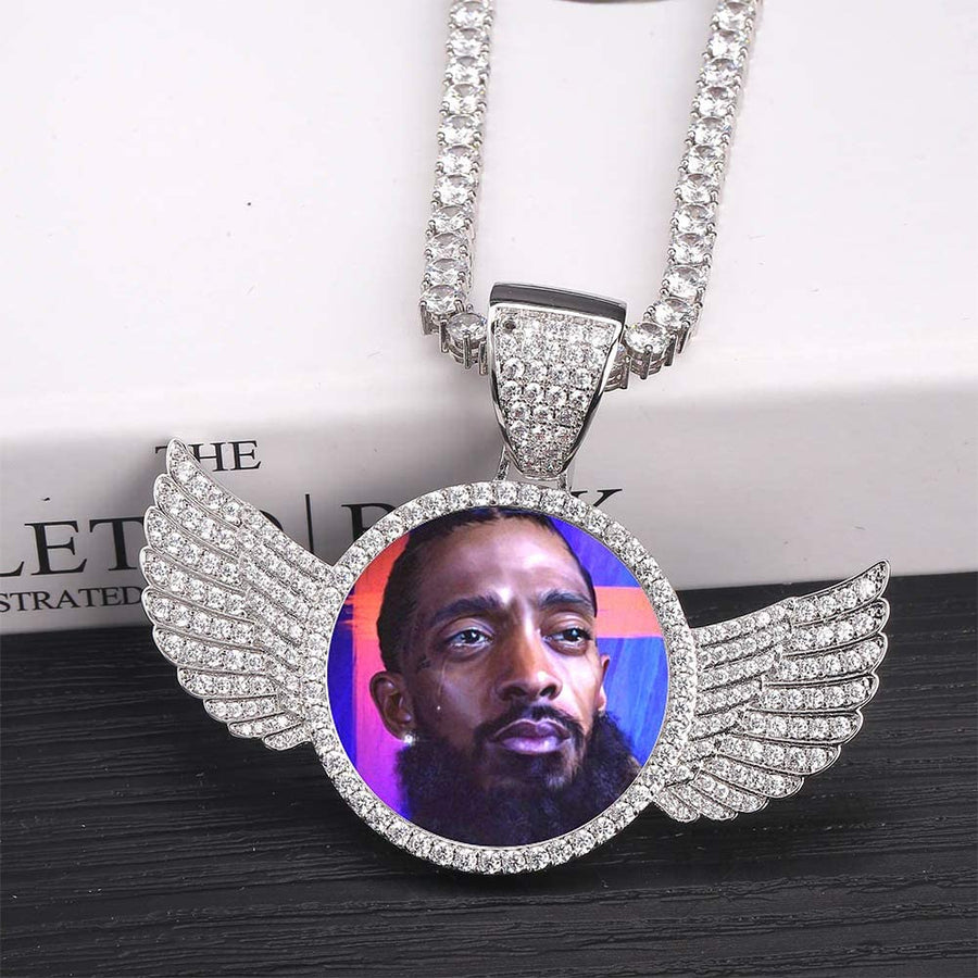 memory necklace with wings