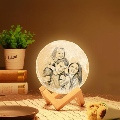 3D Custom Photo Engraving Moon Light The Best Christmas Gifts For Mom