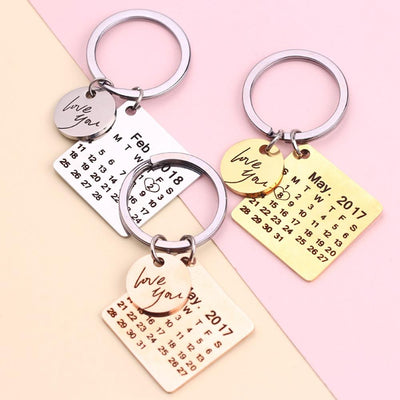 Personalized Keychain With Date, Photo, Engrave Text- Christmas Gifts For Women