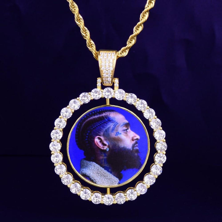 Round Medallion Picture Necklace-Christmas Gifts 2023-Christmas Gifts For Men-Christmas Gift For Husband