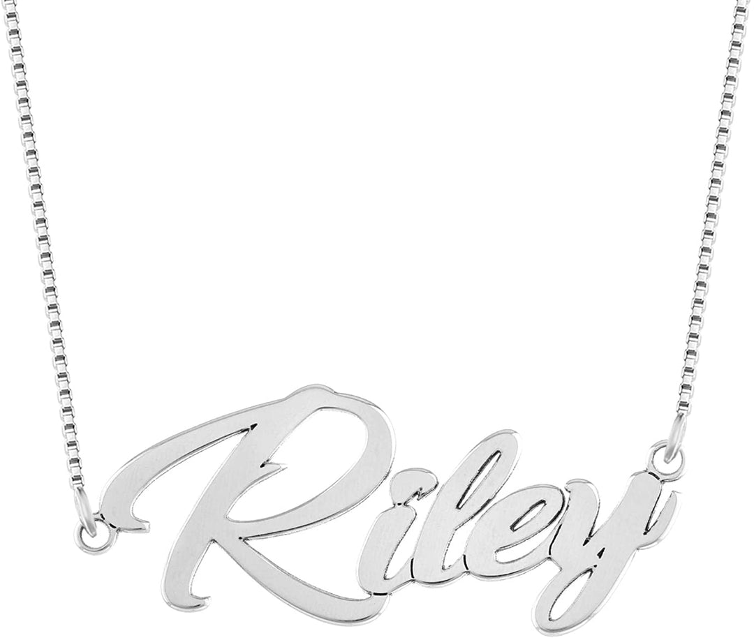 Box Chain Custom Name Necklace -Custom any Date or Name on this name necklace