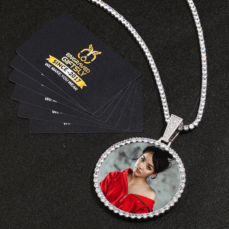 Custom Photo Medallion Necklace- Plating Of Gold Medallion Necklace Christmas Gifts For Boyfriend