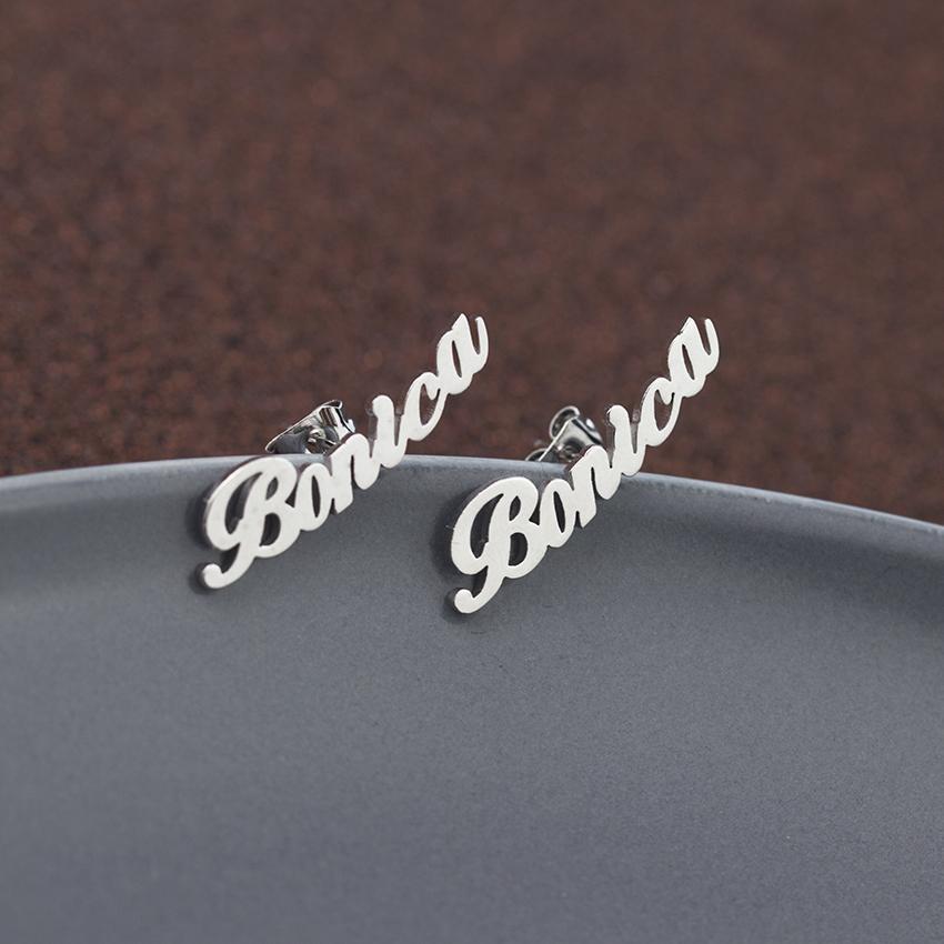 name earrings