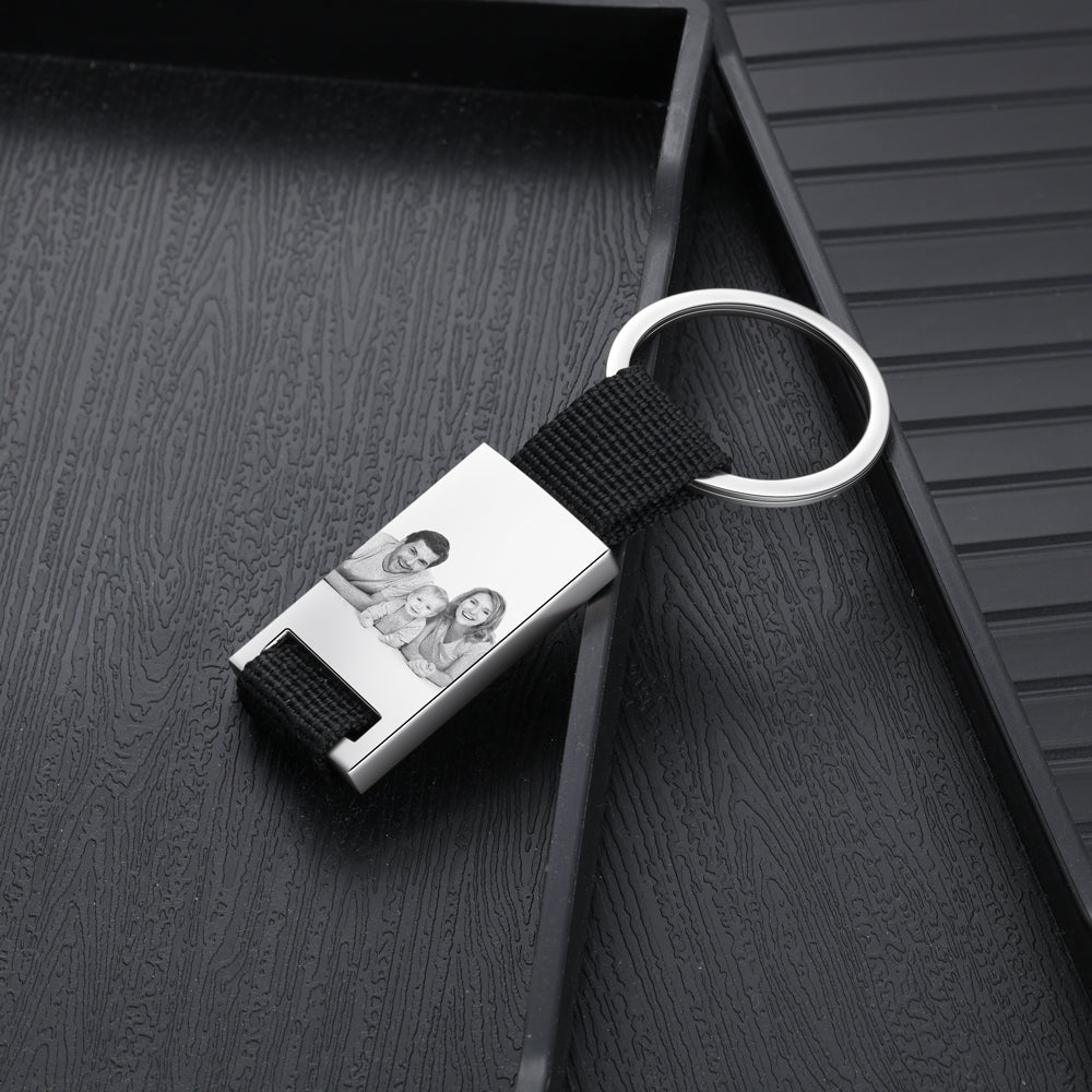 Personalized Calendar Keychain- Custom Date & Picture Calendar Gift for Dad
