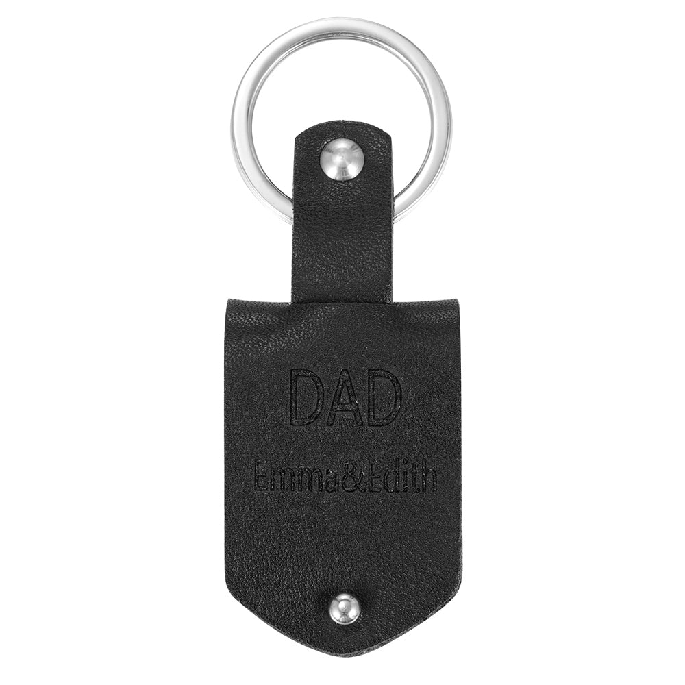 Personalized Leather Keychain With Picture and Calendar