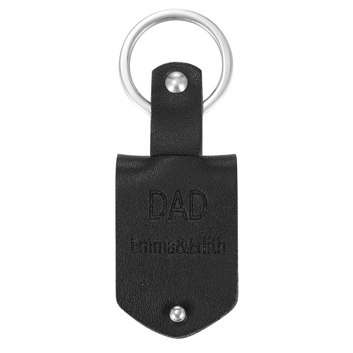 Personalized Leather Keychain With Picture and Calendar