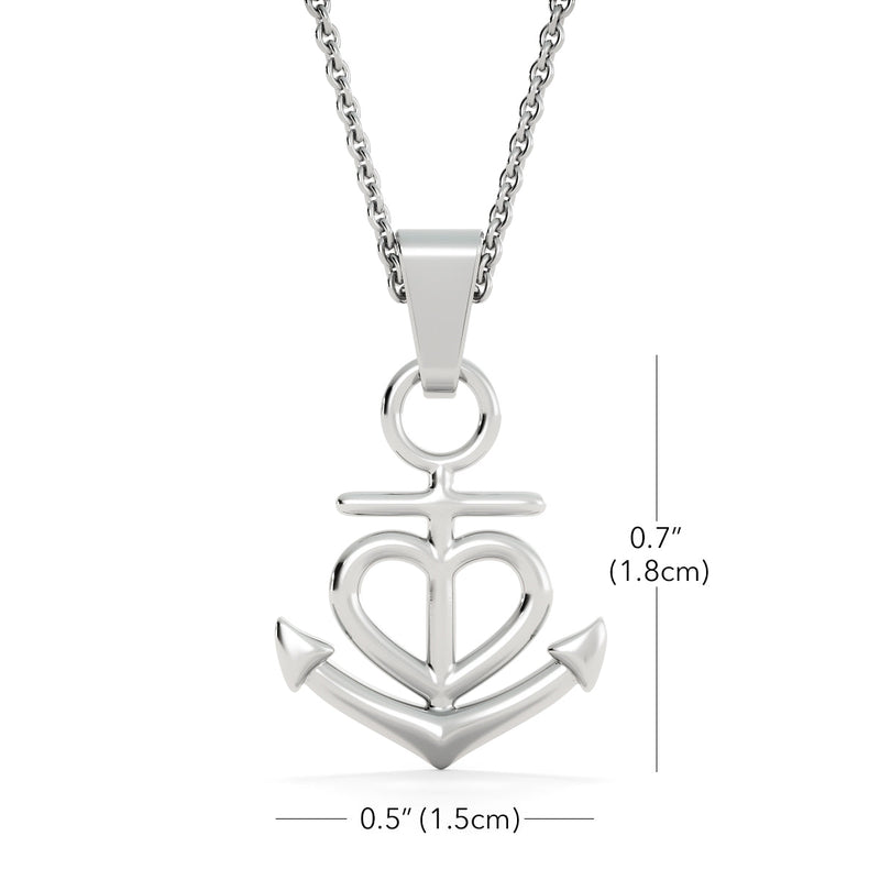 Beautiful Anchor Necklace Gifts For Wife With Beautiful Husband To Wife "Last Breath" Message Card