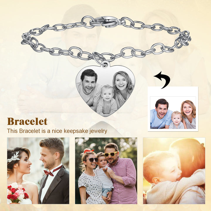 custom heart bracelet