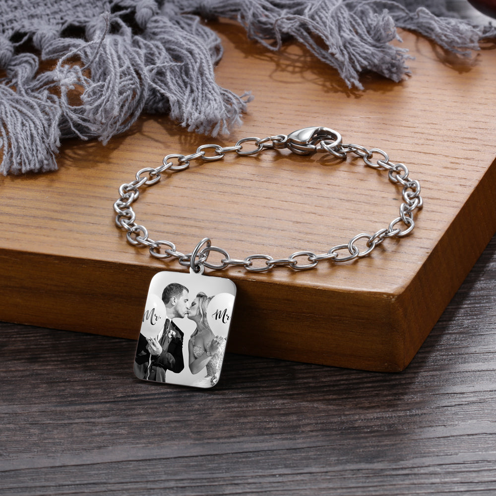 custom photo bracelet for her
